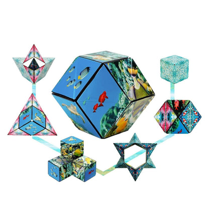 Shashibo Puzzle Cube - Undersea | Magnetic Transforming Puzzle