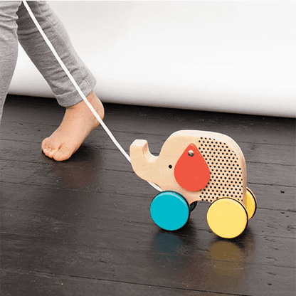 Petit Collage - Elephant Wooden Pull Along Toy