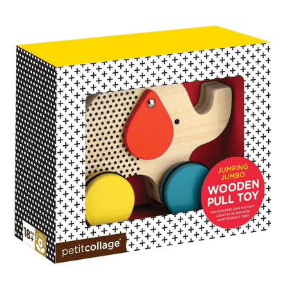 Petit Collage - Elephant Wooden Pull Along Toy