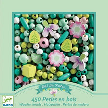 Djeco - Colourful Flowers and Foliage Wooden Beads 450pcs *DAMAGED BOX*