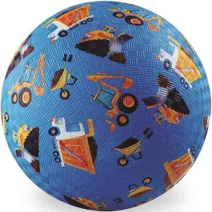 Crocodile Creek 5 Inch Playground Ball - Construction (Blue)