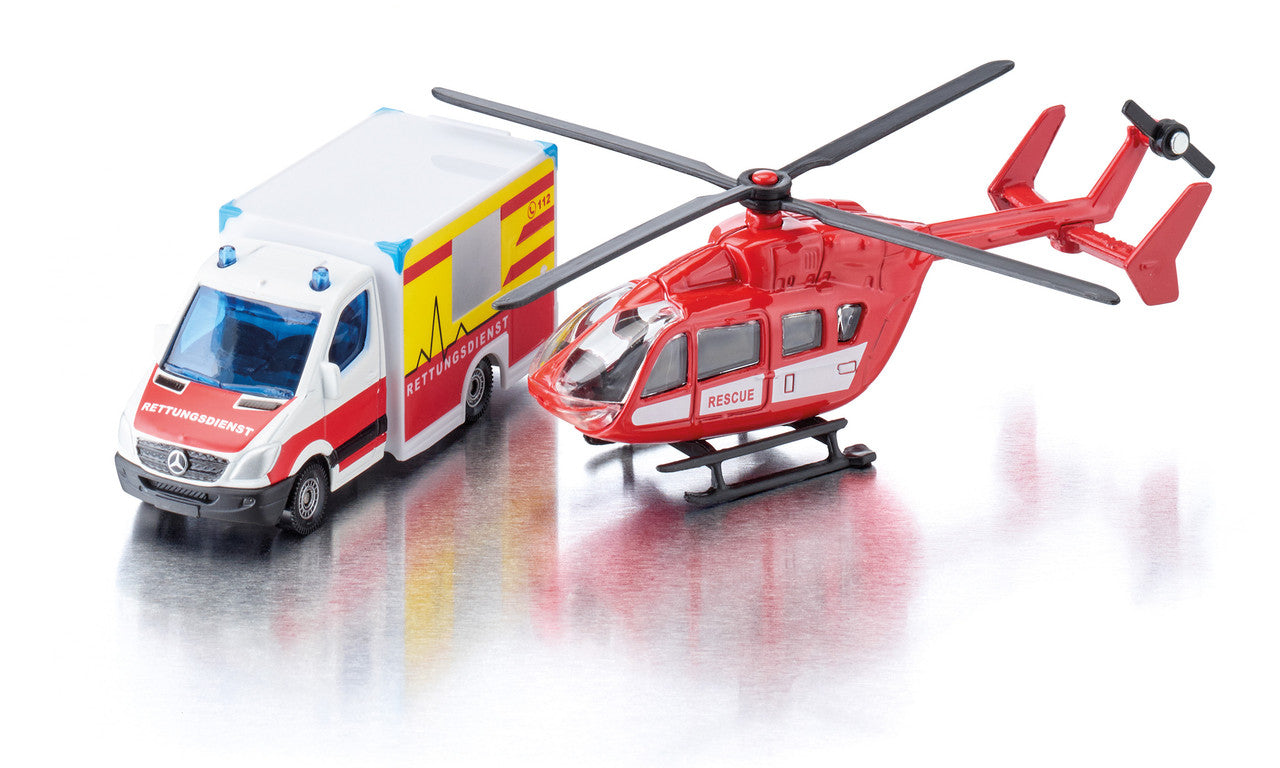 Siku - 1748 - Mercedes-Benz Ambulance & Helicopter - 1:87 Scale