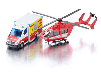Siku - 1748 - Mercedes-Benz Ambulance & Helicopter - 1:87 Scale