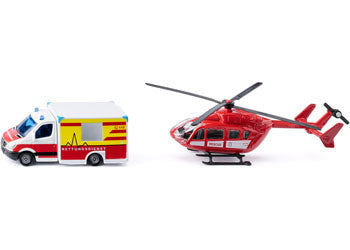 Siku - 1748 - Mercedes-Benz Ambulance & Helicopter - 1:87 Scale