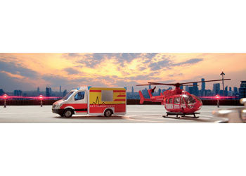Siku - 1748 - Mercedes-Benz Ambulance & Helicopter - 1:87 Scale
