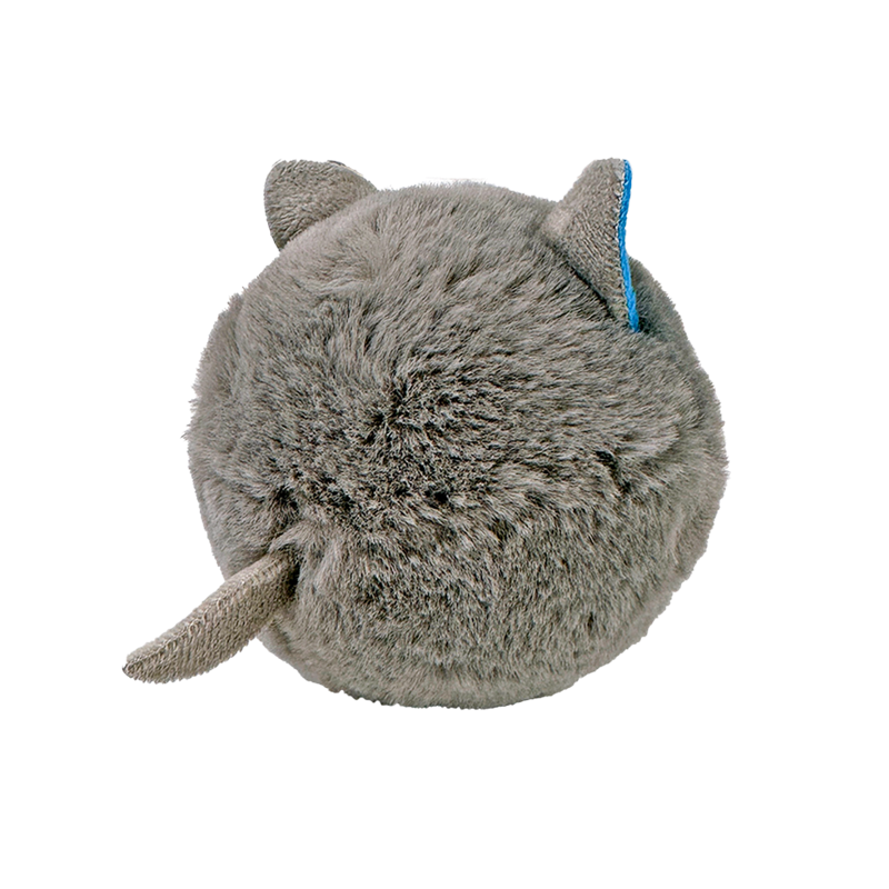 Slush the Grey Husky 10cm Ty plush with the red Ty Heart swing tag attached, on a plain white background