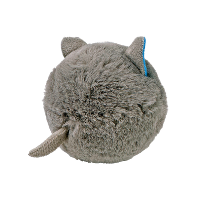 Slush the Grey Husky 10cm Ty plush with the red Ty Heart swing tag attached, on a plain white background