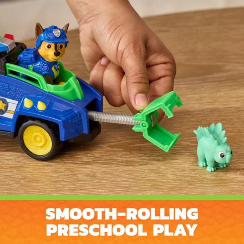 The small dinosaur friend supplied with Chase's vehicle, ready to ride along or be rescued