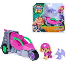 Side view of Skye's pink Dino Movie rescue jet showing the sculpted dinosaur scaling along the bodywork