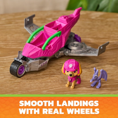 Close-up of the Skye figure in her flight gear, sized to sit securely in the Dino Rescue Jet's cockpit