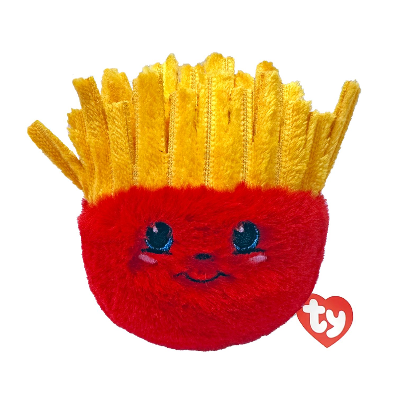 The Spuds the French Fries Ty Beanie Bouncer plush toy shown front-on against a plain white background