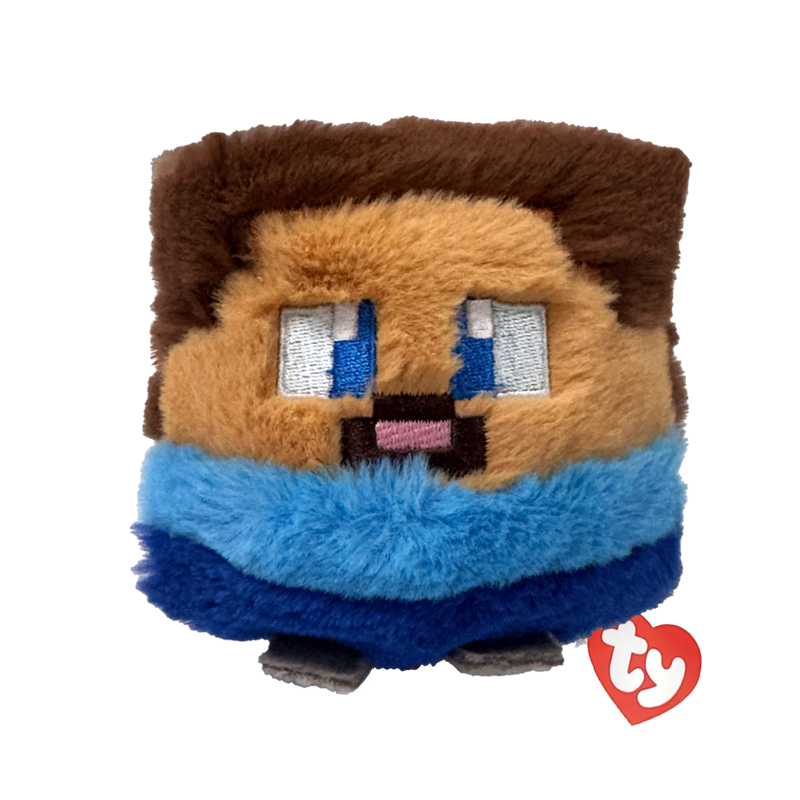 Front view of the Steve Ty Beanie Bouncer plush toy photographed front-on, 10cm, on a white background