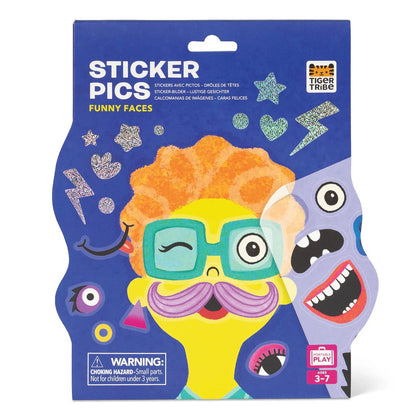 Sticker Pics Funny Faces, a mess-free sticker craft set with character templates and sticker sheets