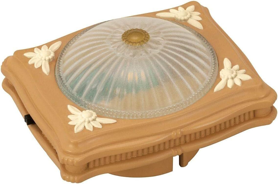 Sylvanian Families Ceiling Light battery-powered dollhouse light installed in a miniature house with decorative floral trim