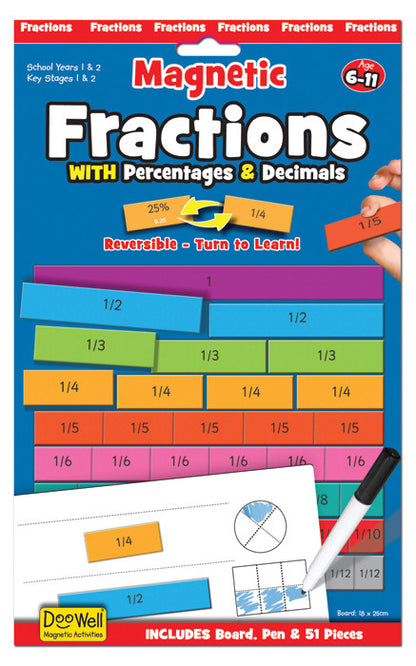 Fiesta Crafts - Magnetic Fractions With Percentages & Decimals