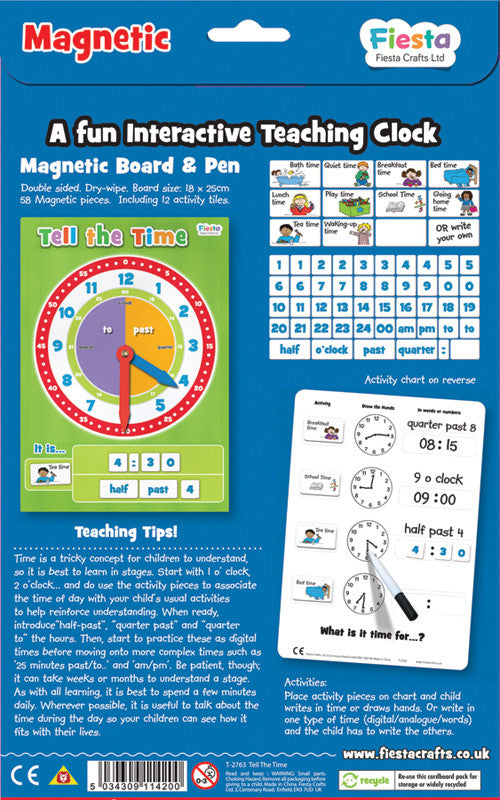 Fiesta Crafts - Magnetic Tell The Time