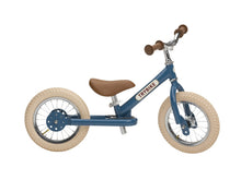 Trybike - Matte Blue Vintage bike with Cream Tyres and Chrome (3 wheel)