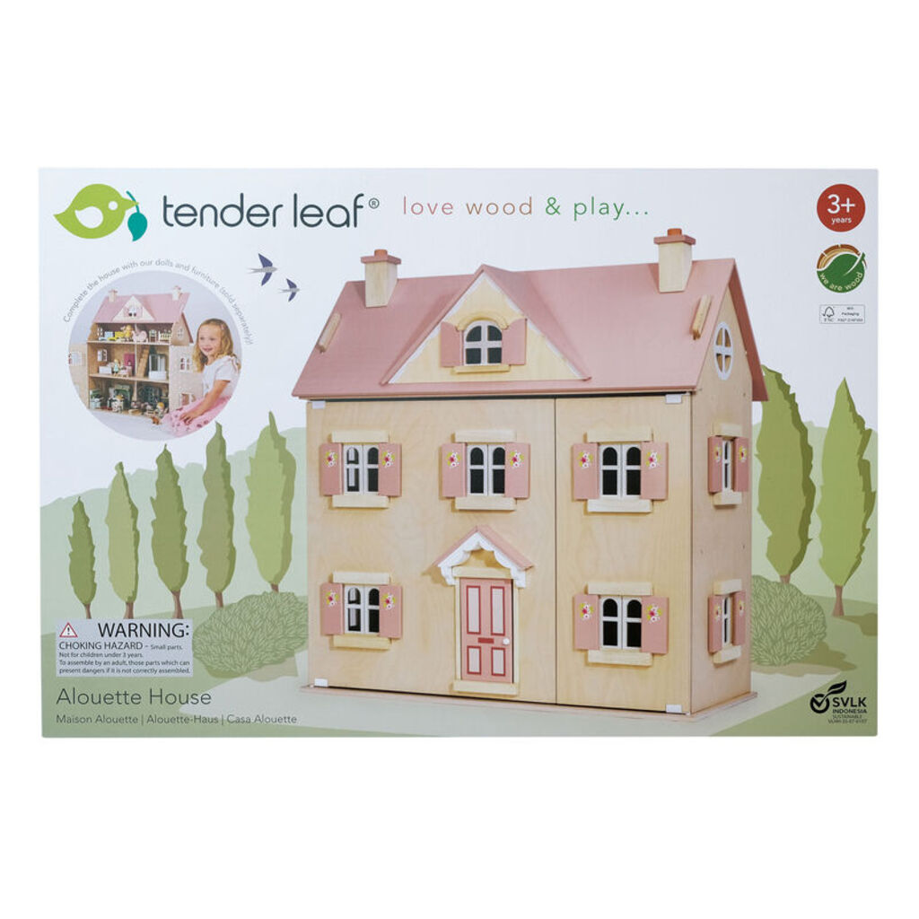 close-up of an opening window and shutter on the Tender Leaf Alouette dolls house