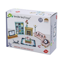 Tender Leaf Toys Dovetail Sitting Room wooden doll house furniture set with sofa, armchair and accessories