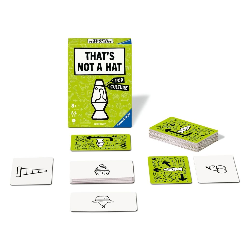 That's Not a Hat Pop Culture gift cards featuring illustrated items inspired by the world of pop culture