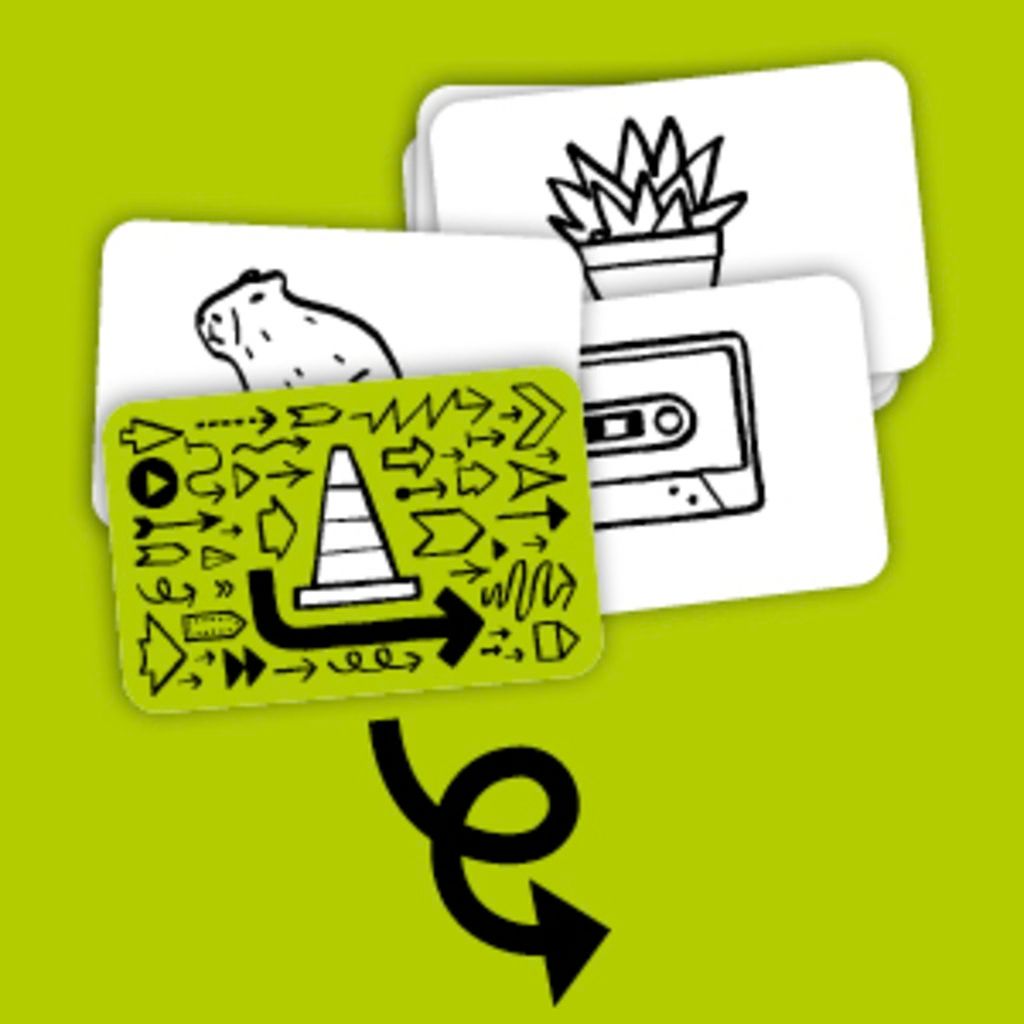 Full contents of the That's Not a Hat Pop Culture game laid out, including gift cards and penalty cards