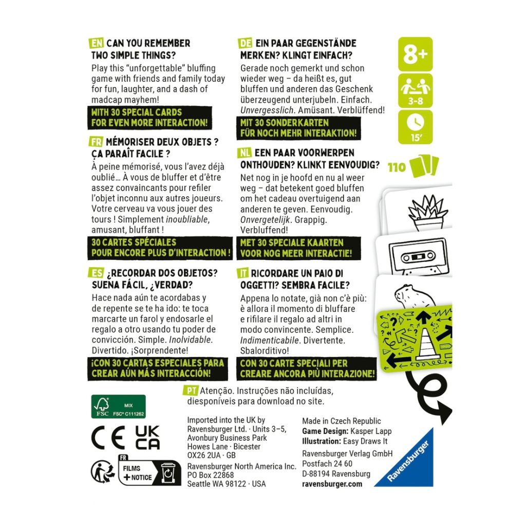 Back of the That's Not a Hat Pop Culture game box showing a gameplay overview and player information