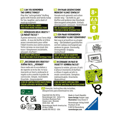 Back of the That's Not a Hat Pop Culture game box showing a gameplay overview and player information