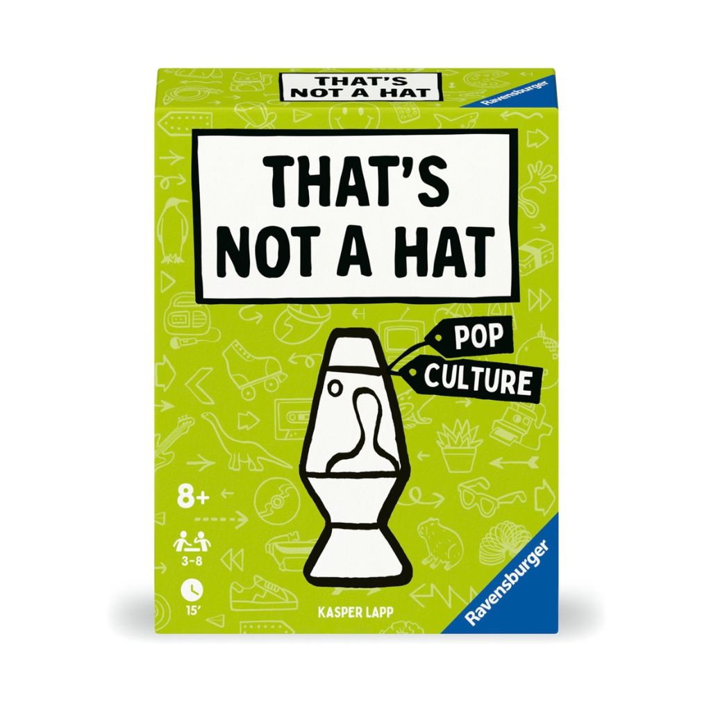 Ravensburger That's Not a Hat Pop Culture card game box, a fast bluffing and memory game for the whole family