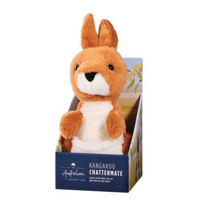 The Australian Collection ChatterMate Kangaroo Brown talking plush toy that repeats speech while bobbing its head