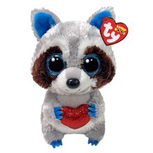 Thief the Raccoon Regular 15cm Ty Beanie Boo plush toy shown front-on against a plain white background