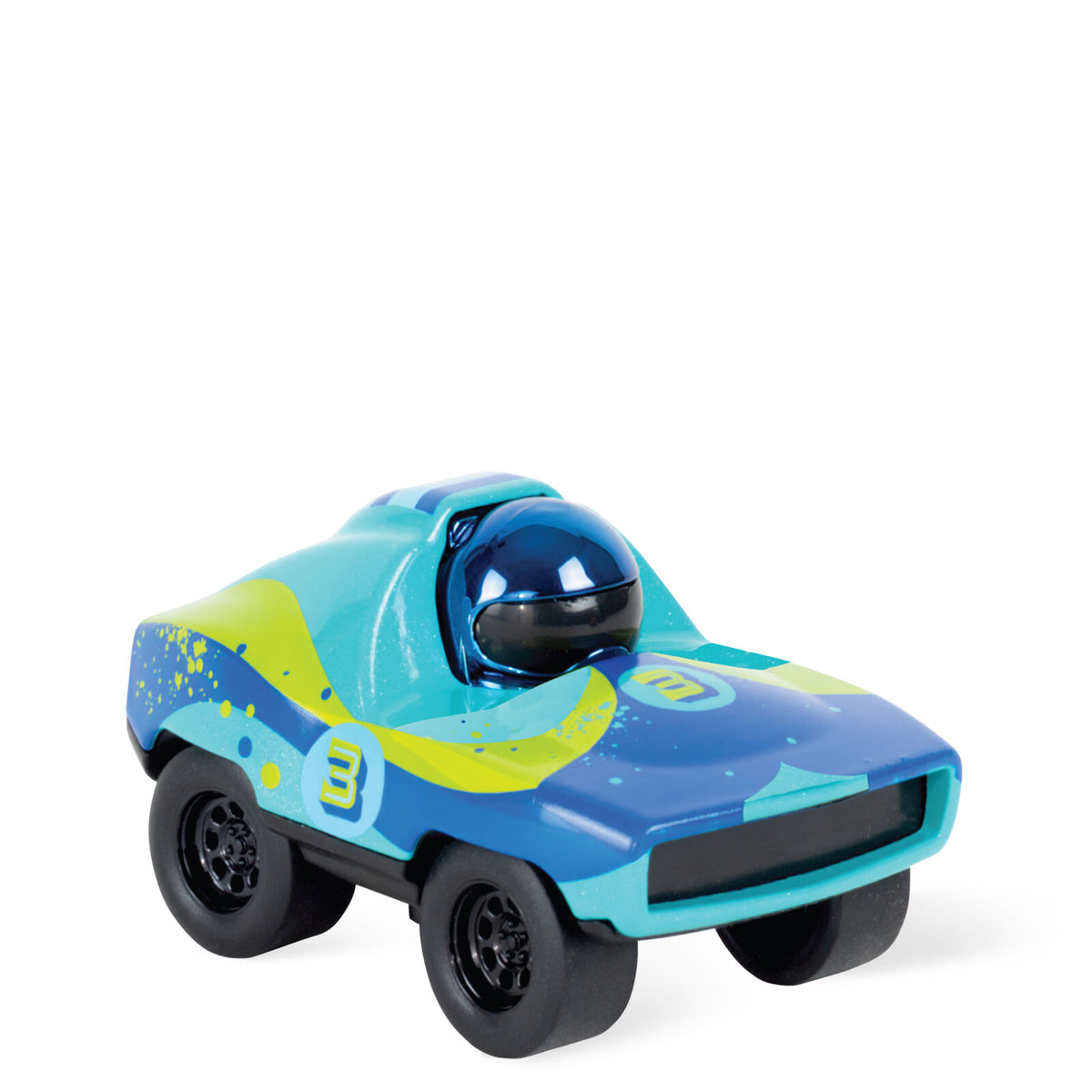 Tiger Tribe Presto Racers Comet blue and green press-down diecast mini racing car