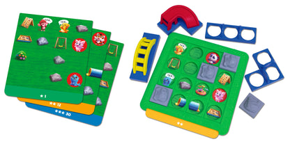 ThinkFun Friends Playground 76675 preschool hide-and-seek logic game with playground pieces and challenge cards