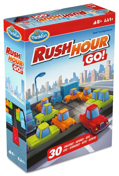 ThinkFun Rush Hour Go 76680 preschool traffic logic puzzle game with colourful vehicles and challenge cards