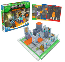 ThinkFun Minecraft Cave Adventure 76700 solo logic puzzle game with Minecraft cave, mobs, treasure chest and challenge cards