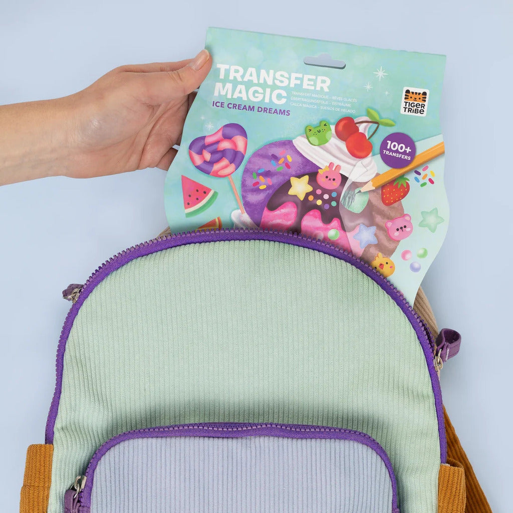 Transfer Magic kit shown in its retail box with contents and age guidance on the front