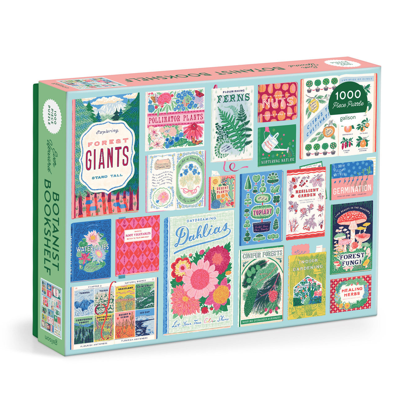 Galison 1000pc - Ever Upward Botanist Bookshelf Puzzle
