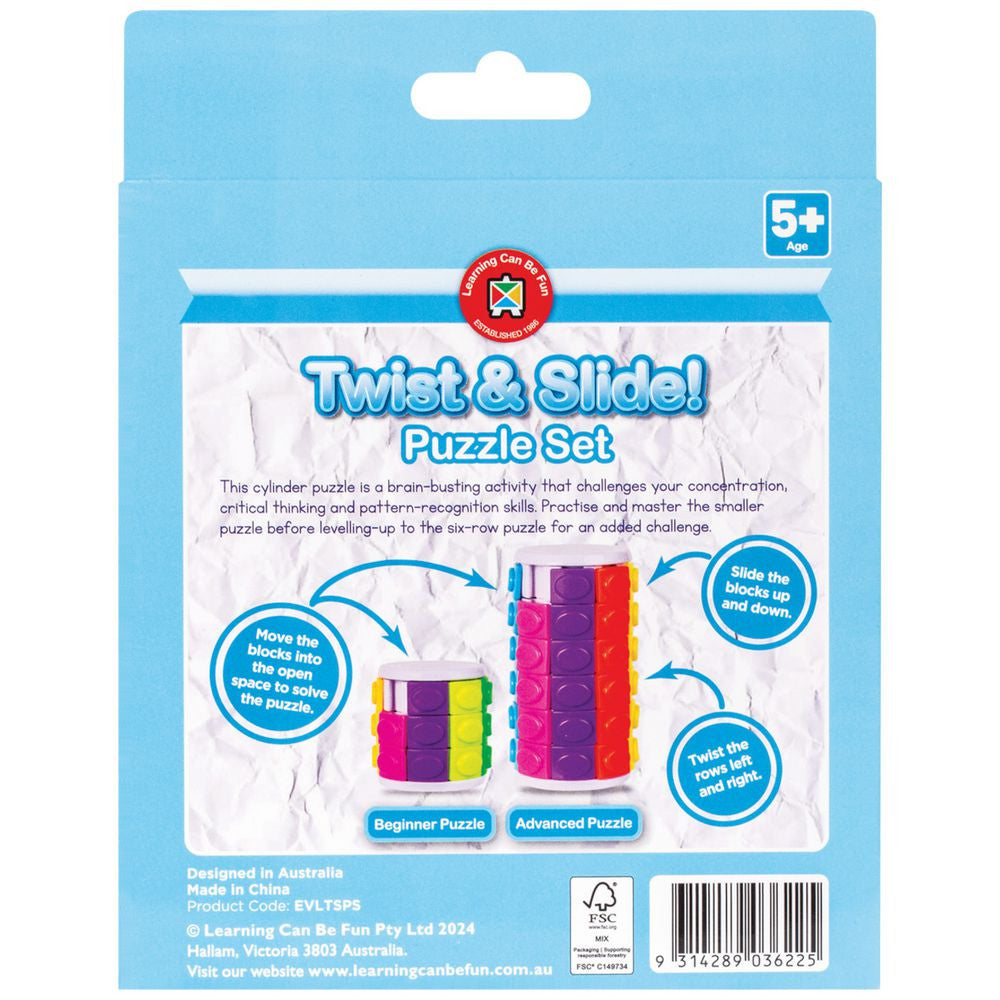Learning Can Be Fun - Twist & Slide Puzzle Set