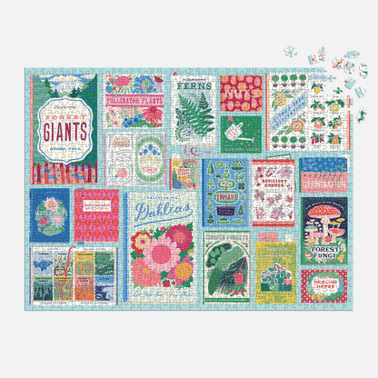 Galison 1000pc - Ever Upward Botanist Bookshelf Puzzle