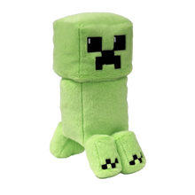 TY Beanie Baby Minecraft Creeper Floppy 15cm plush toy featuring green pixel character design