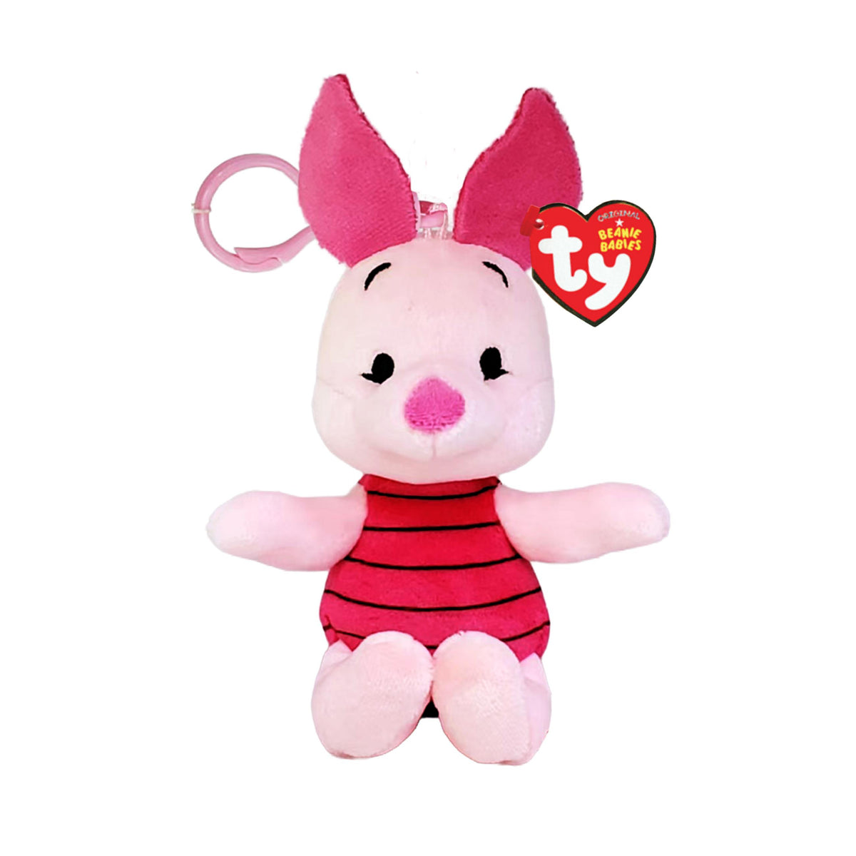 Ty Beanie Babies Clip Winnie the Pooh Piglet - 8.5cm Soft Plush Clip