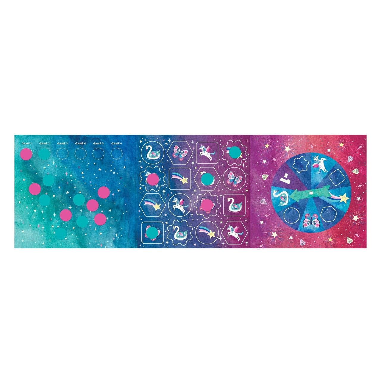Mudpuppy - Unicorn Magic 4-in-a-Row Magnetic Board Game