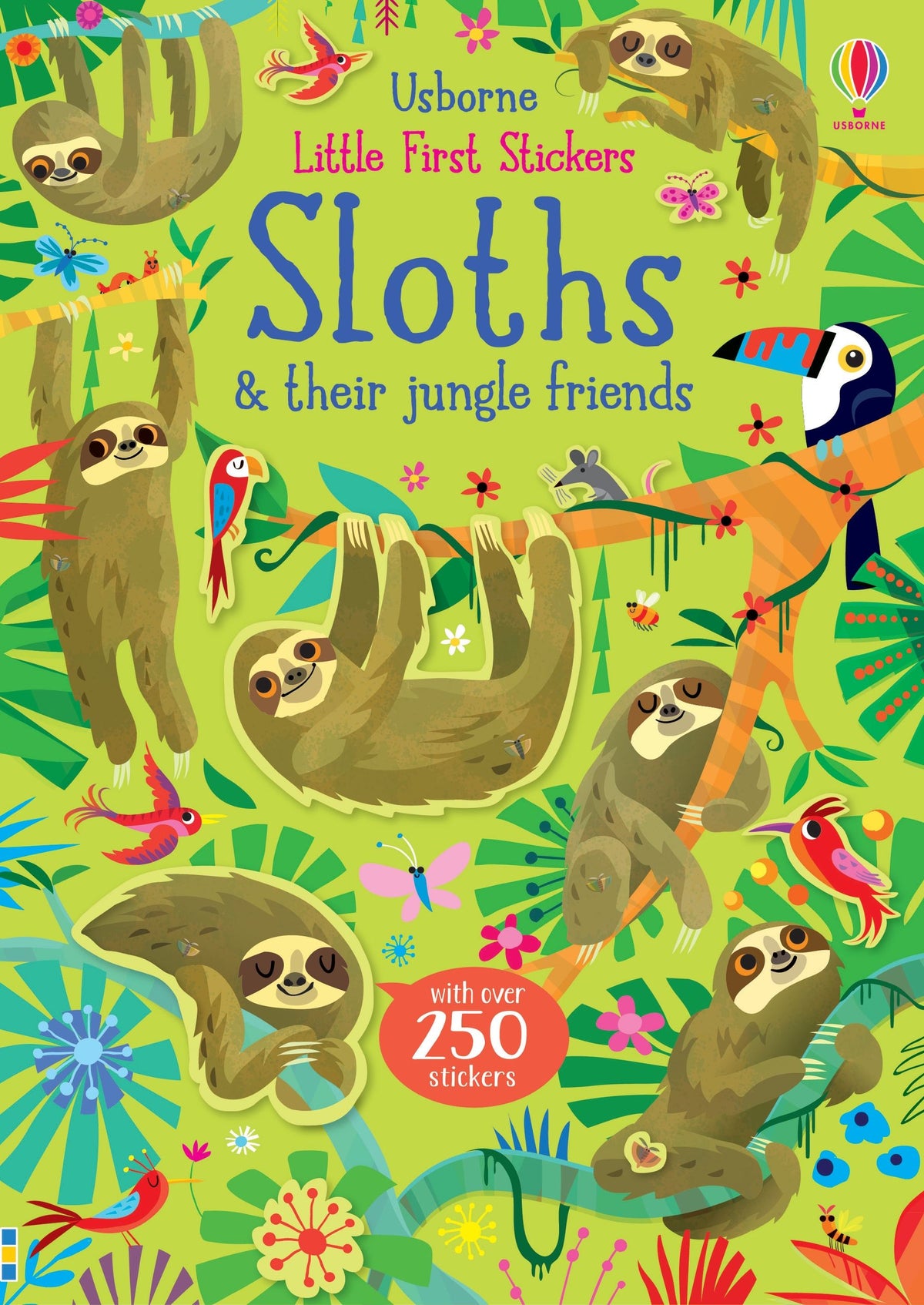Usborne Little First Stickers Sloths & Their Jungle Friends sticker book cover