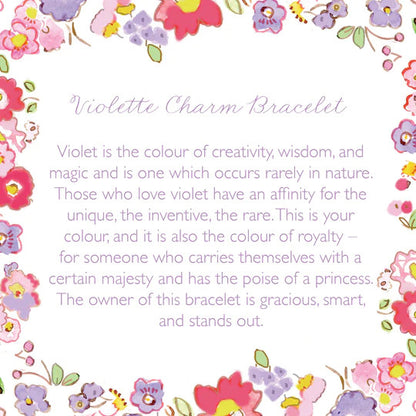 Petite Fleur Violette Charm Bracelet
