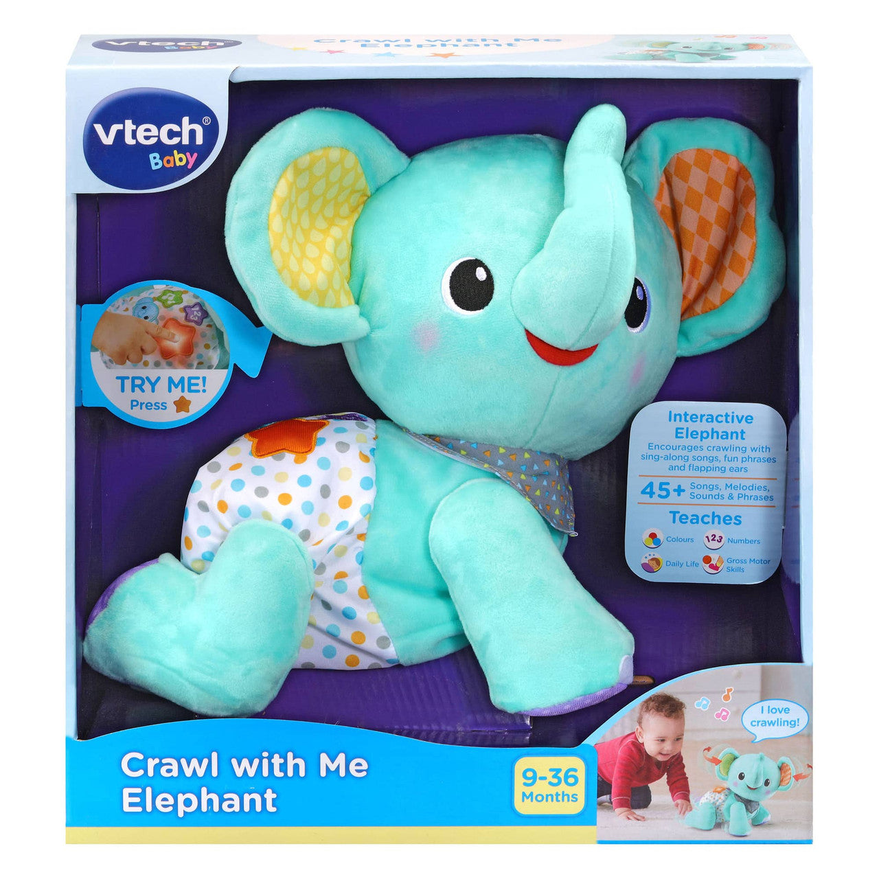 VTech - Crawl with Me Elephant Blue