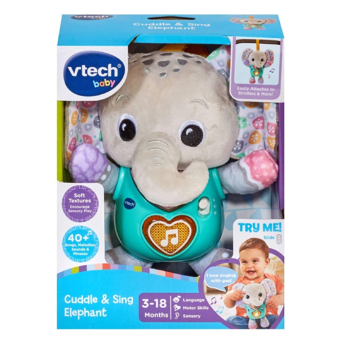 VTech Baby Soothing Bear soft plush toy with calming night light and lullabies