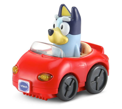 VTech Bluey Escape Convertible toy car with flashing headlights music and driving sounds