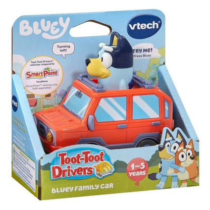 VTech Bluey Family Car toy vehicle with flashing headlights songs and interactive sounds