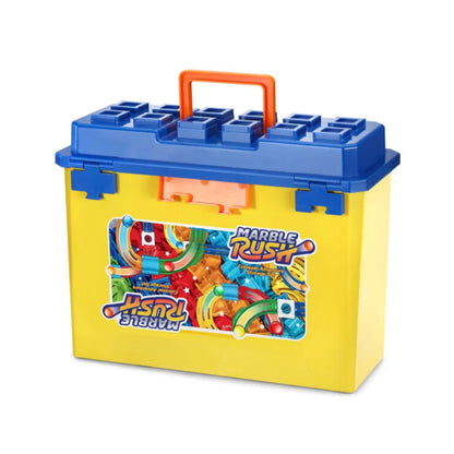 VTech Marble Rush Stackable Box Set with storage box and marble run pieces
