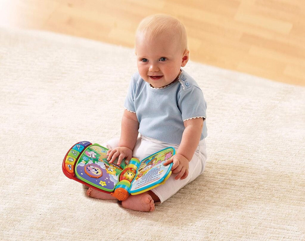Musical Rhymes Book packaging showing the baby nursery rhyme book artwork and age recommendation