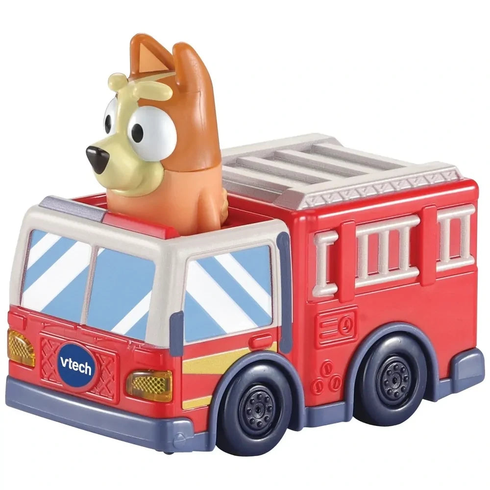 VTech Toot-Toot Drivers Bluey Bingo Fire Truck interactive toddler vehicle with lights and sounds
